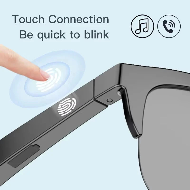 GENERIC 002 Smart Glasses (Black, with Microphone)